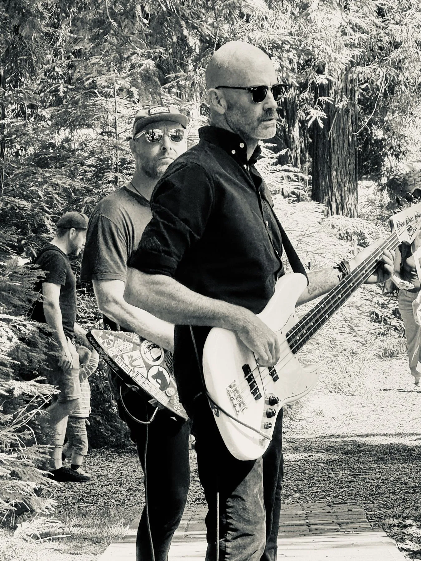 Bass at Peri Park, black and white